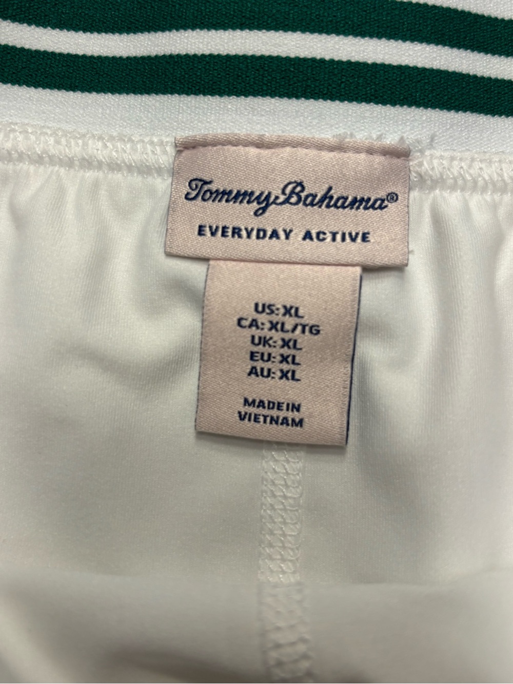 Tommy Bahama Everyday Active Skort White Green Stripe Waistband XL NWT UPF 50 - Picture 7 of 12